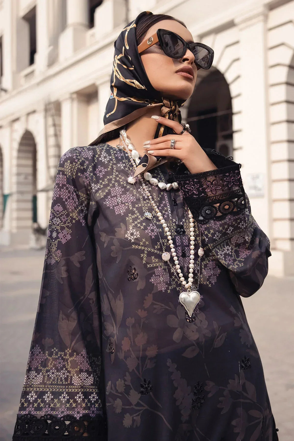 Nureh | Swiss Prints | NS-123 -  Nureh Luxury - Original Designer Dress - House of Maryam