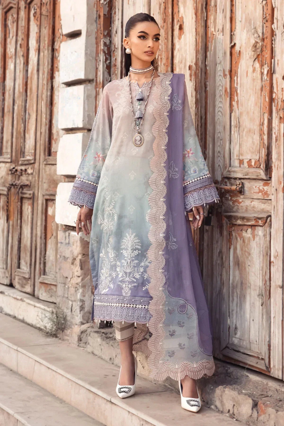 Nureh | Swiss Prints | NS-121 by Designer Nureh - House of Maryam - Pakistani Designer Ethnic Wear in {{ shop.shopifyCountryName }}