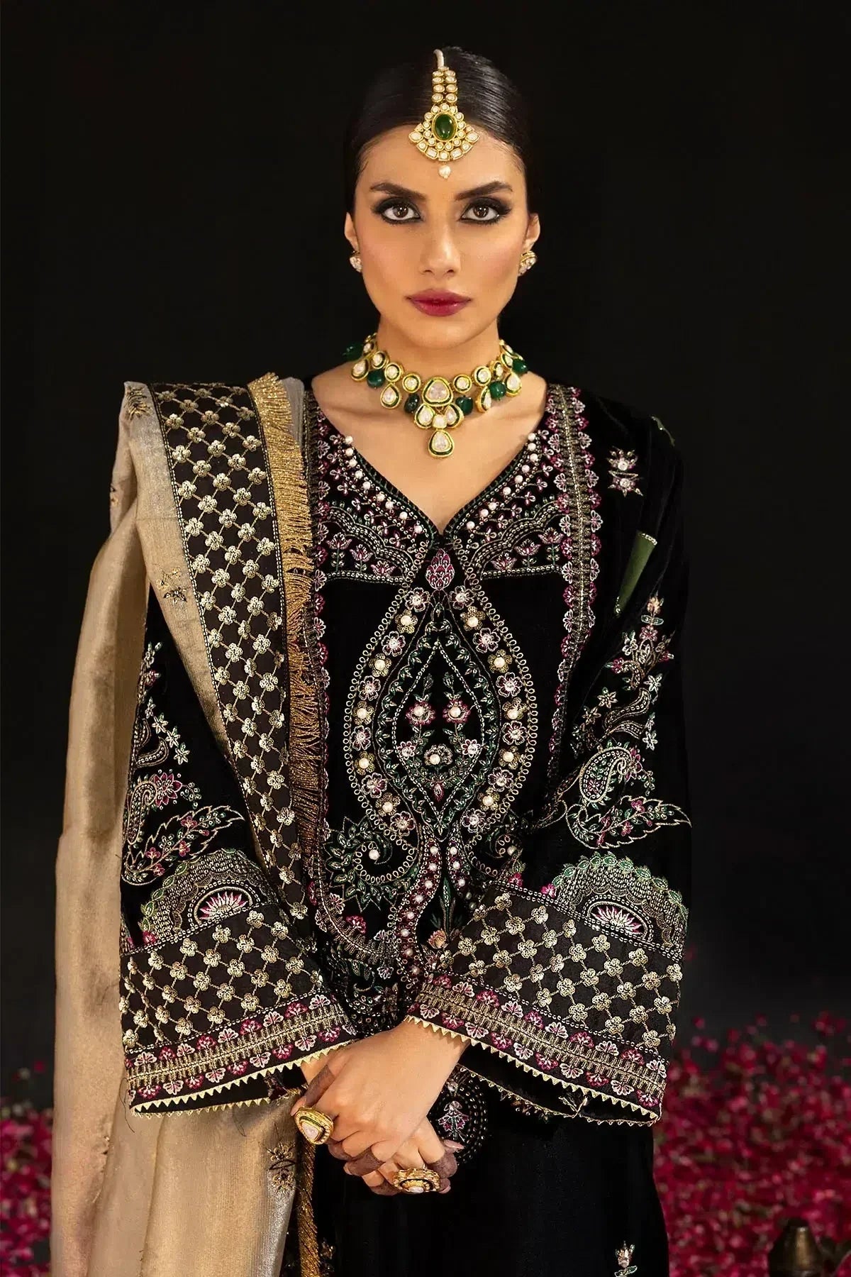 Nureh | Maya Velvet 23 | Morbagh by Designer Nureh - House of Maryam - Pakistani Designer Ethnic Wear in {{ shop.shopifyCountryName }}