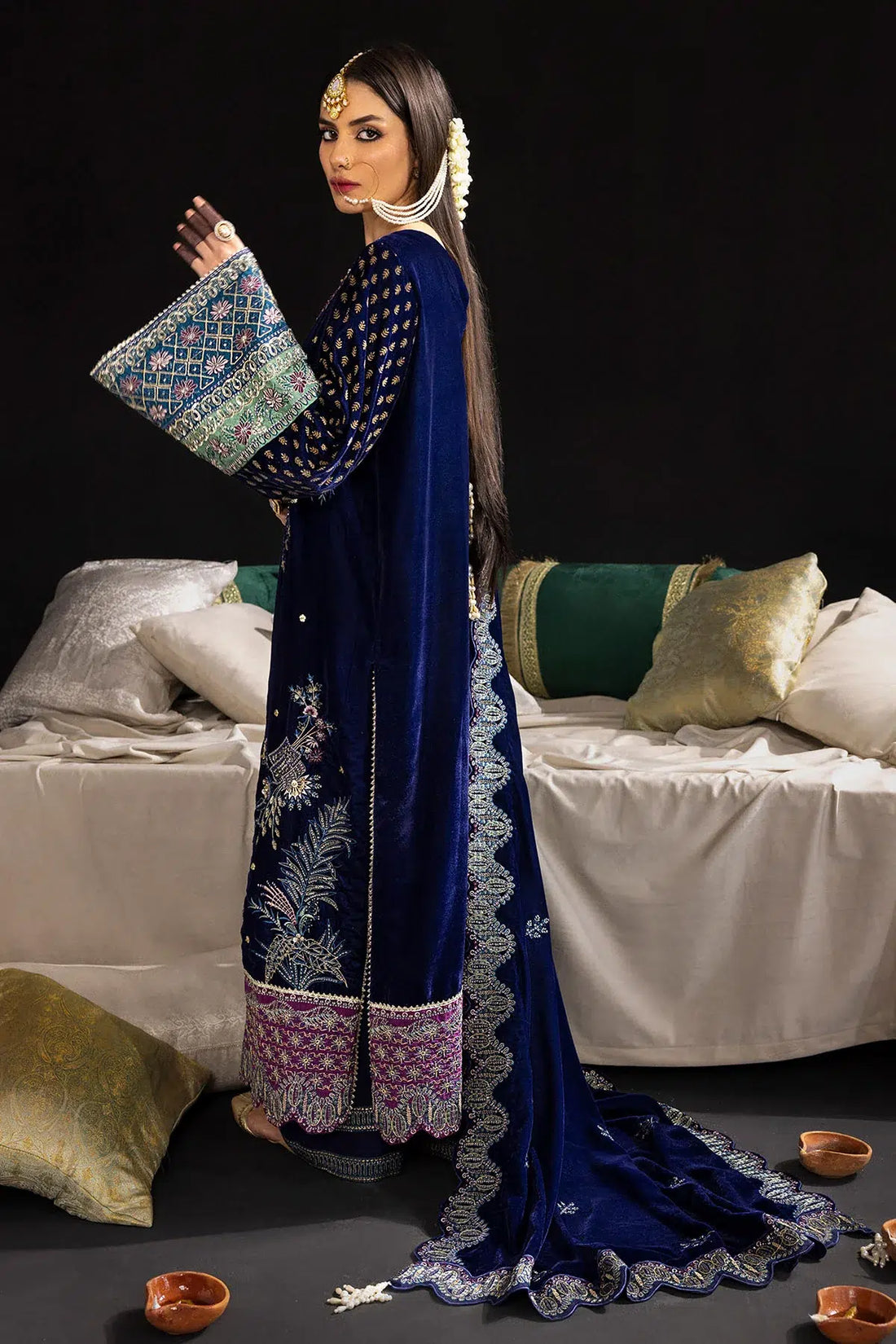 Nureh | Maya Velvet 23 | Nooreza by Designer Nureh - House of Maryam - Pakistani Designer Ethnic Wear in {{ shop.shopifyCountryName }}