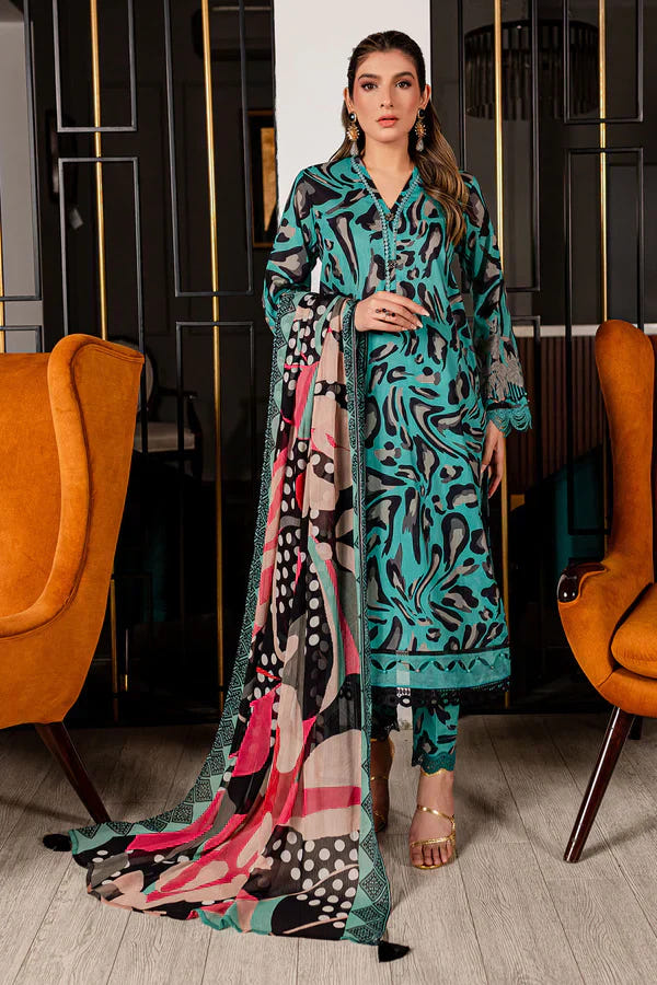 Nureh | Printed Lawn 24 | SP-95 -  Nureh Luxury - Original Designer Dress - House of Maryam