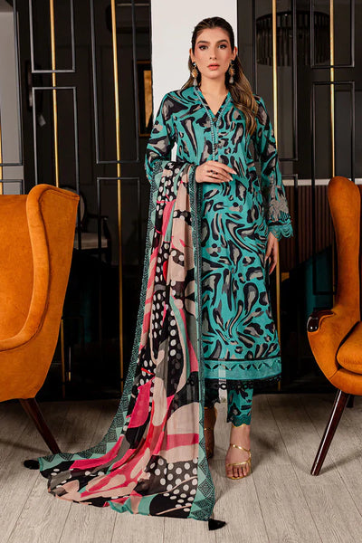 Nureh | Printed Lawn 24 | SP-95 -  Nureh Luxury - Original Designer Dress - House of Maryam