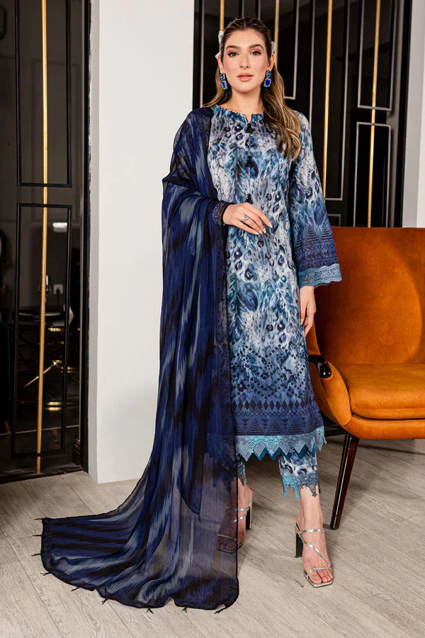 Nureh | Printed Lawn 24 | SP-94 -  Nureh Luxury - Original Designer Dress - House of Maryam
