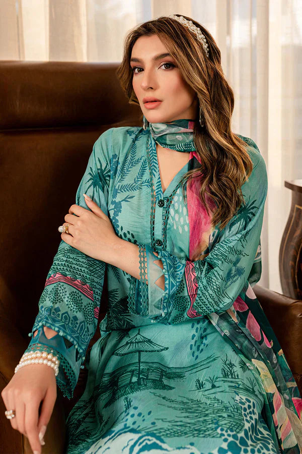 Nureh | Printed Lawn 24 | SP-90 -  Nureh Luxury - Original Designer Dress - House of Maryam