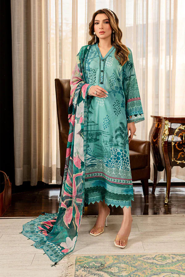 Nureh | Printed Lawn 24 | SP-90 -  Nureh Luxury - Original Designer Dress - House of Maryam