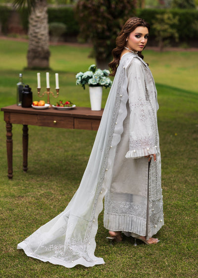 Paras by Pasha | Bloom and Beyond | Ash Bloom-Brand:Paras by Pasha-Type:Ladies Clothes-Gray-Chikankari Lawn-House of Maryam- Buy in UK, USA