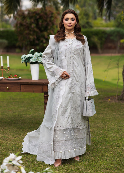 Paras by Pasha | Bloom and Beyond | Ash Bloom-Brand:Paras by Pasha-Type:Ladies Clothes-Gray-Chikankari Lawn-House of Maryam- Buy in UK, USA