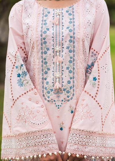 Paras by Pasha | Bloom and Beyond | Coral Bloom-Brand:Paras by Pasha-Type:Ladies Clothes-Pale Peach-Chikankari Lawn-House of Maryam- Buy in UK, USA