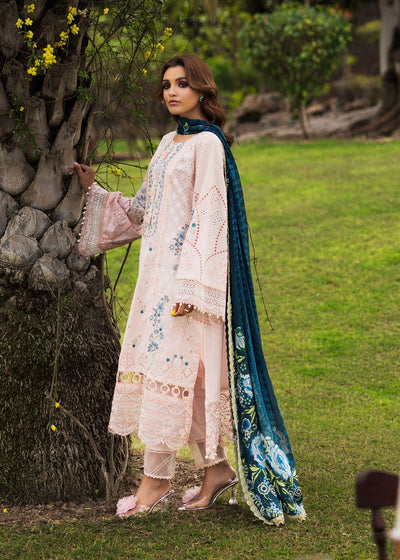 Paras by Pasha | Bloom and Beyond | Coral Bloom-Brand:Paras by Pasha-Type:Ladies Clothes-Pale Peach-Chikankari Lawn-House of Maryam- Buy in UK, USA