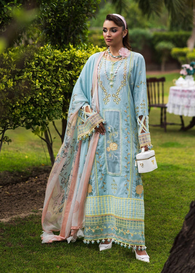 Paras by Pasha | Bloom and Beyond | Crystal Bloom-Brand:Paras by Pasha-Type:Ladies Clothes-Aqua-Lawn-House of Maryam- Buy in UK, USA