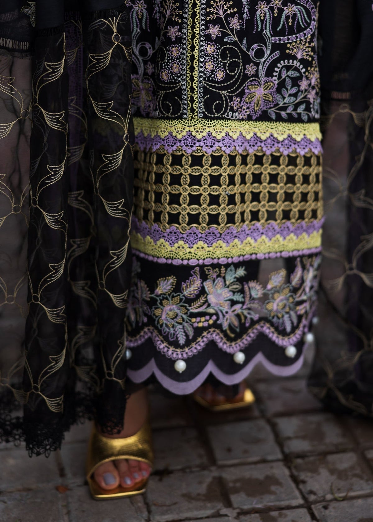 Paras by Pasha | Bloom and Beyond | Evening Bloom-Brand:Paras by Pasha-Type:Ladies Clothes-Black-Lawn-House of Maryam- Buy in UK, USA