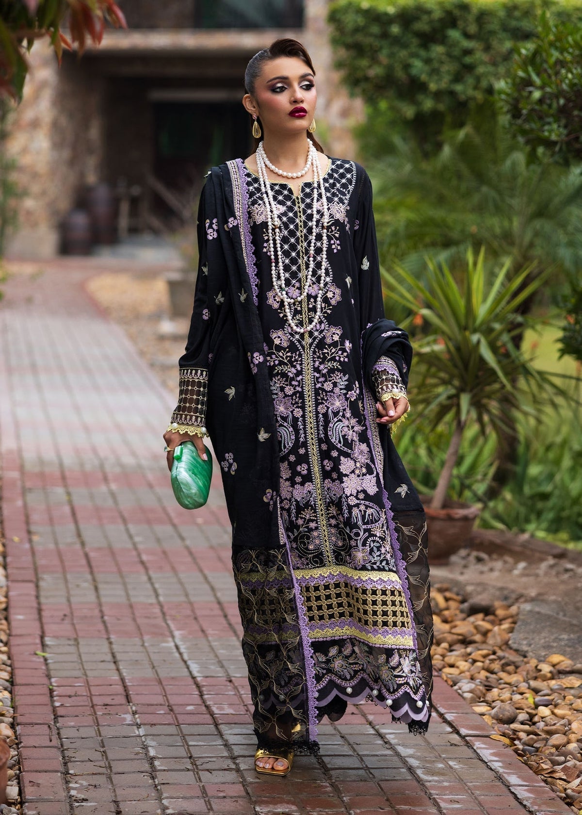 Paras by Pasha | Bloom and Beyond | Evening Bloom-Brand:Paras by Pasha-Type:Ladies Clothes-Black-Lawn-House of Maryam- Buy in UK, USA