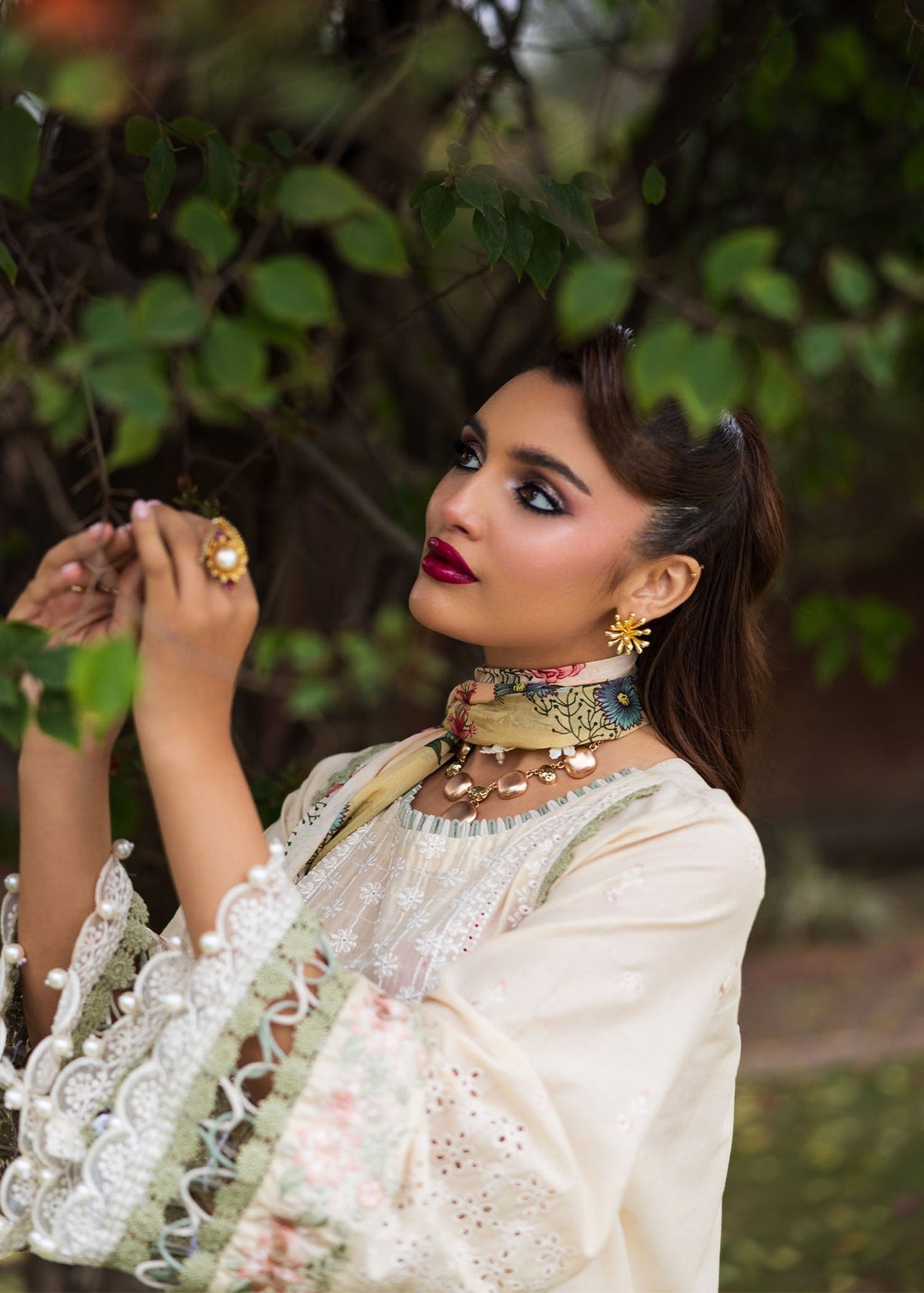 Paras by Pasha | Bloom and Beyond | Snowdrop Bloom-Brand:Paras by Pasha-Type:Ladies Clothes-Ivory-Chikankari Lawn-House of Maryam- Buy in UK, USA