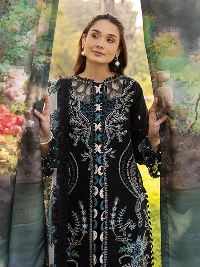 Parishay | Shangrila Luxury Lawn | SHR - 02-Brand:Parishay-Type:Ladies Clothes-Black-Lawn-House of Maryam- Buy in UK, USA