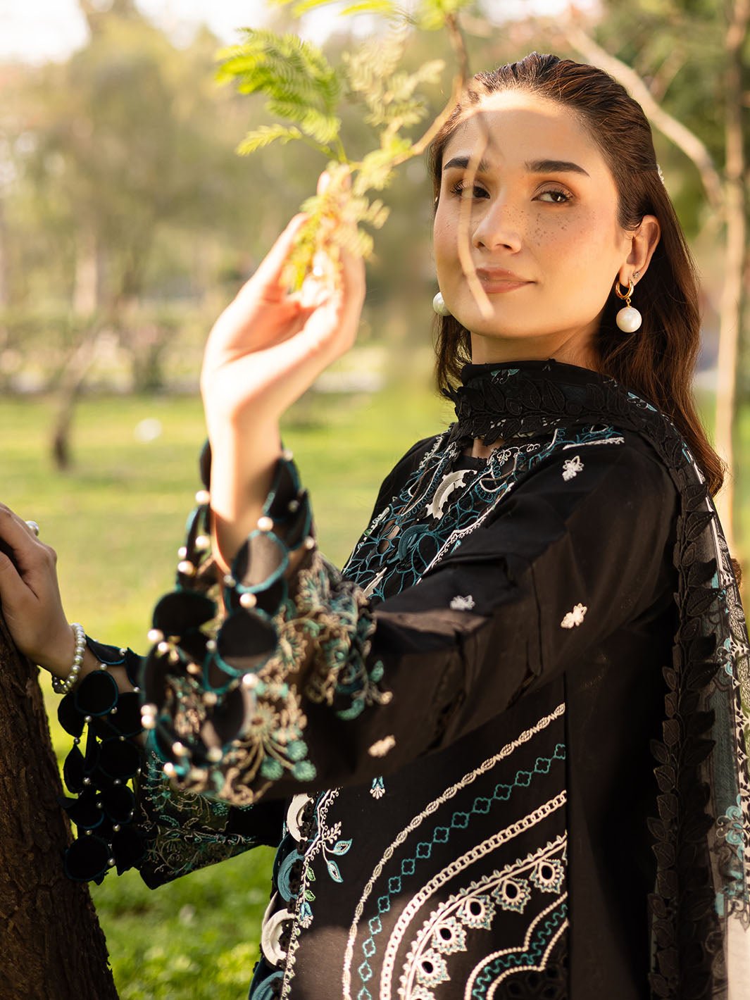 Parishay | Shangrila Luxury Lawn | SHR - 02-Brand:Parishay-Type:Ladies Clothes-Black-Lawn-House of Maryam- Buy in UK, USA