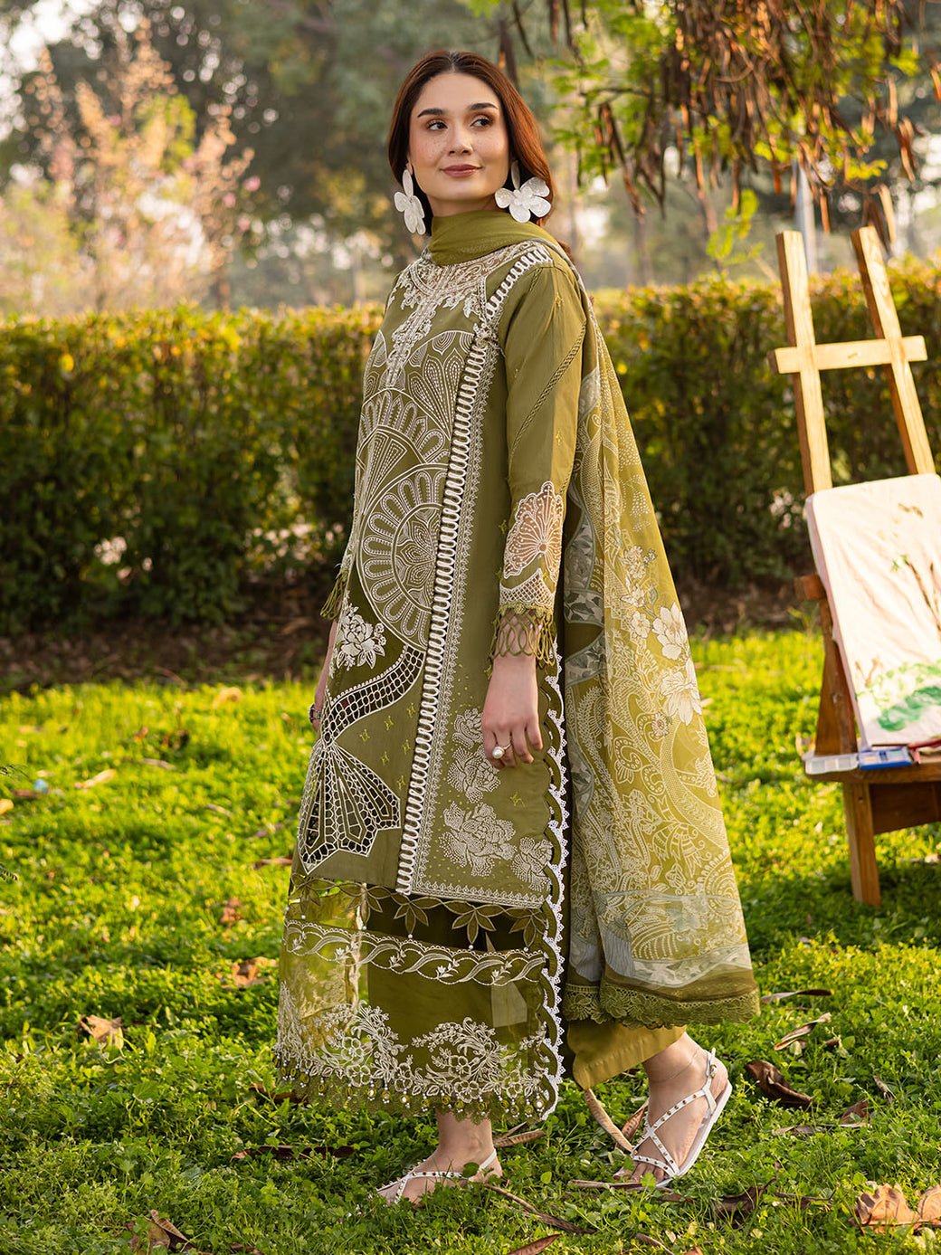 Parishay | Shangrila Luxury Lawn | SHR - 04-Brand:Parishay-Type:Ladies Clothes-Mehndi-Lawn-House of Maryam- Buy in UK, USA