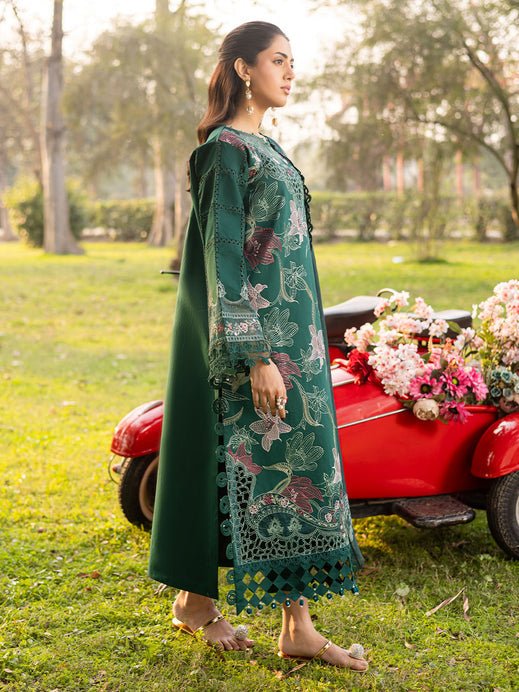 Parishay | Shangrila Luxury Lawn | SHR - 05-Brand:Parishay-Type:Ladies Clothes-Bottle Green-Lawn-House of Maryam- Buy in UK, USA
