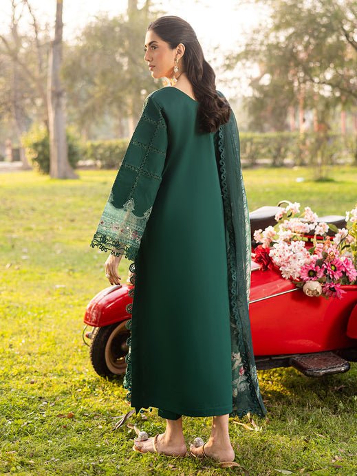 Parishay | Shangrila Luxury Lawn | SHR - 05-Brand:Parishay-Type:Ladies Clothes-Bottle Green-Lawn-House of Maryam- Buy in UK, USA