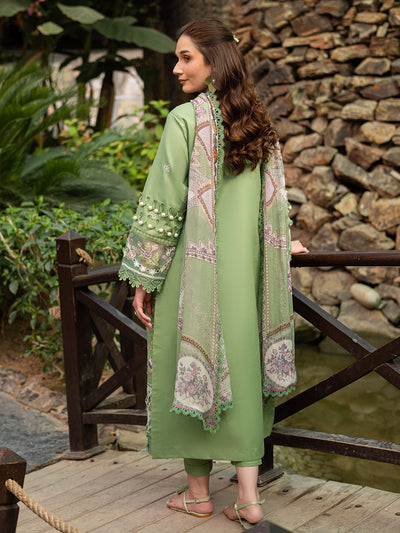 Parishay | Shangrila Luxury Lawn | SHR - 10-Brand:Parishay-Type:Ladies Clothes-Pastel Green-Lawn-House of Maryam- Buy in UK, USA