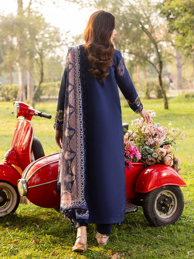 Parishay | Shangrila Luxury Lawn | SHR - 11-Brand:Parishay-Type:Ladies Clothes-Navy-Lawn-House of Maryam- Buy in UK, USA