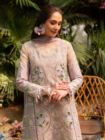 Parishay | Shangrila Luxury Lawn | SHR - 12-Brand:Parishay-Type:Ladies Clothes-Oyster Pink-Lawn-House of Maryam- Buy in UK, USA
