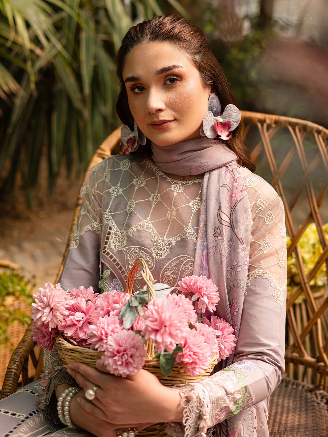 Parishay | Shangrila Luxury Lawn | SHR - 12-Brand:Parishay-Type:Ladies Clothes-Oyster Pink-Lawn-House of Maryam- Buy in UK, USA