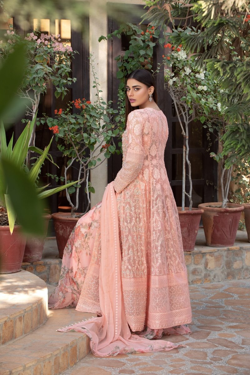 Panache | Pret | Peachy Blossom -  Panache By Mona  - Original Designer Dress - House of Maryam