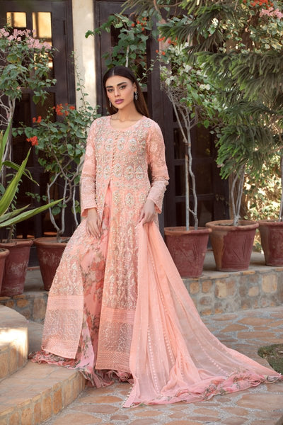 Panache | Pret | Peachy Blossom -  Panache By Mona  - Original Designer Dress - House of Maryam