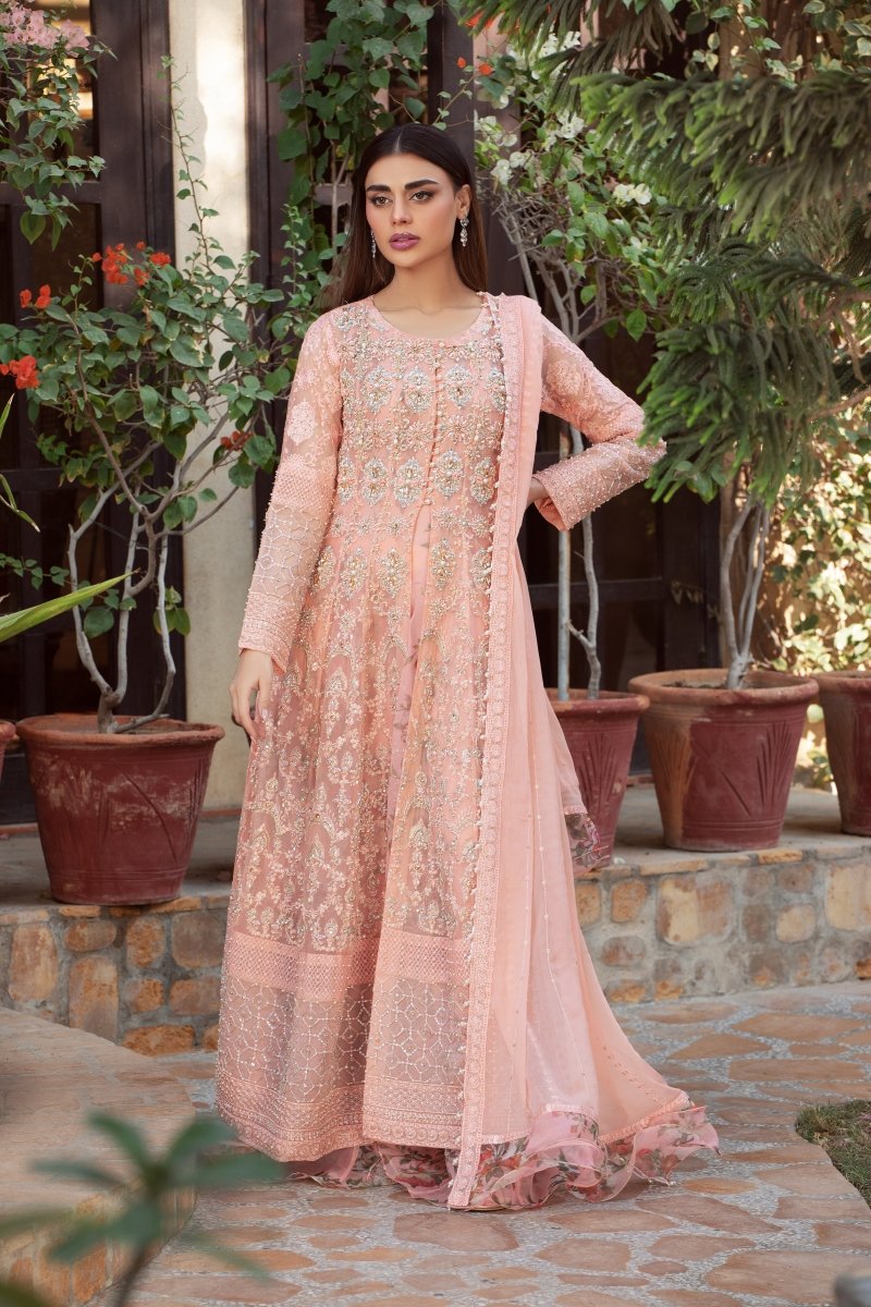 Panache | Pret | Peachy Blossom -  Panache By Mona  - Original Designer Dress - House of Maryam