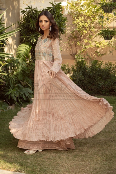 Panache | Pret | Peachy Suave -  Panache By Mona  - Original Designer Dress - House of Maryam