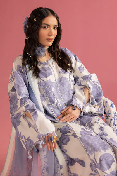 Alizeh | Sheen Lawn Prints 24 | Pearl Mist -  Alizeh Luxury - Original Designer Dress - House of Maryam