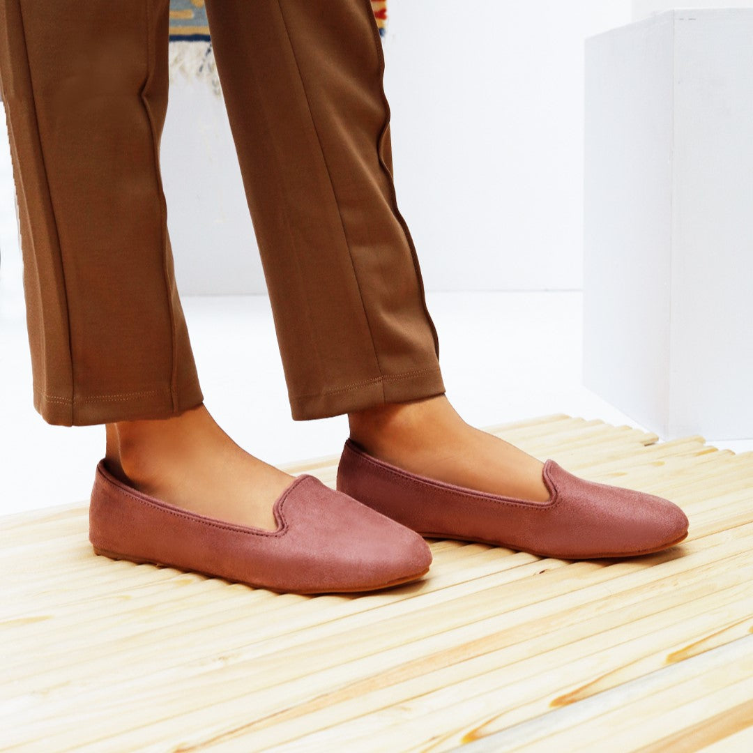 Tea Pink Loafers by House of Maryam - House of Maryam