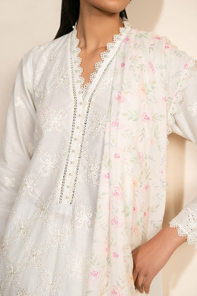 Cross Stitch | Mahiri Lawn 25 | IVORY GLINT -  Cross Stitch Ladies Clothes - Original Designer Dress - House of Maryam
