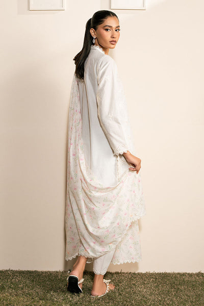 Cross Stitch | Mahiri Lawn 25 | IVORY GLINT -  Cross Stitch Ladies Clothes - Original Designer Dress - House of Maryam