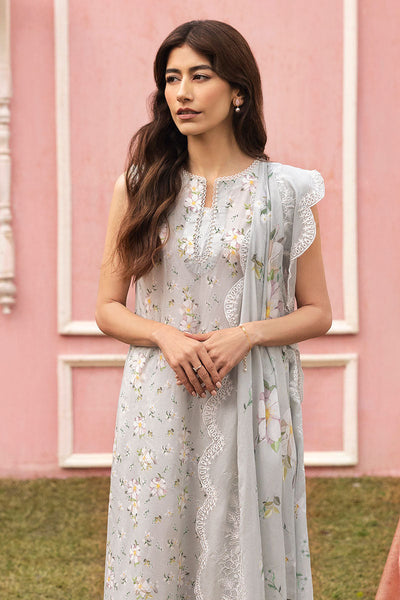 Cross Stitch | Premium Lawn 25 | GRAY FROST -  Cross Stitch Ladies Clothes - Original Designer Dress - House of Maryam