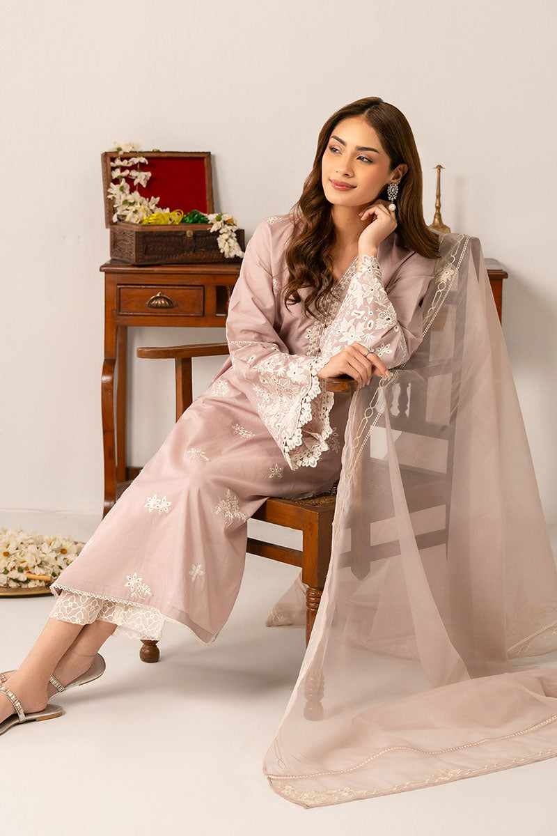 Cross Stitch | Exclusive Pret | Burnished Mellow-2 PC (Shirt & Dupatta)-4