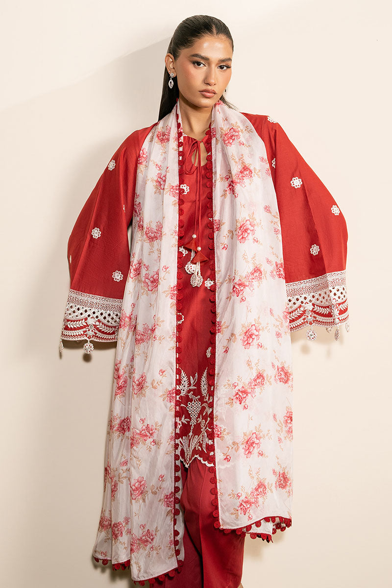 Cross Stitch | Mahiri Lawn 25 | SCARLET GARDEN -  Cross Stitch Ladies Clothes -  House of Maryam