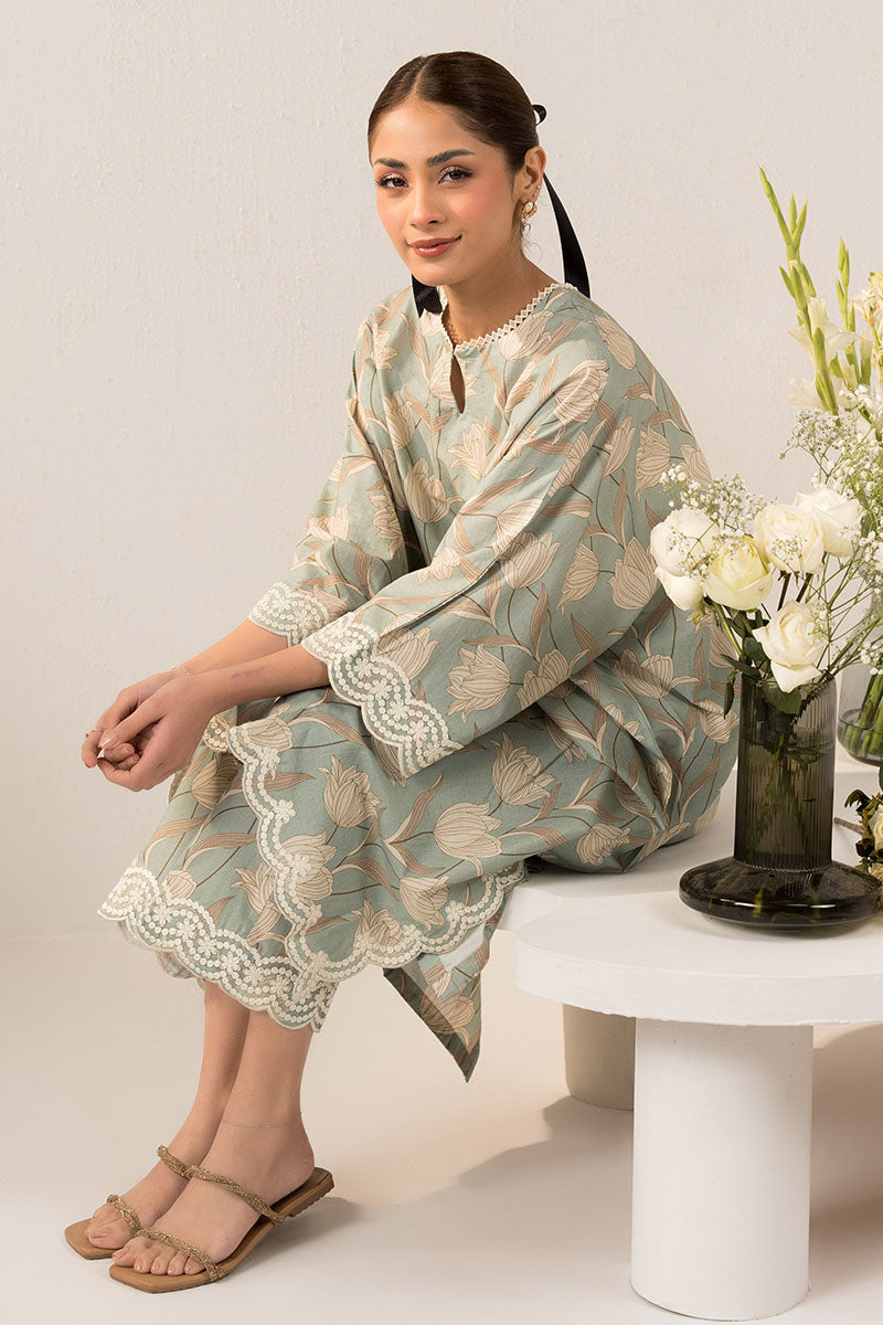 Cross Stitch | Exclusive Pret | Gray Mist -2 PC (Shirt & Trouser)-1