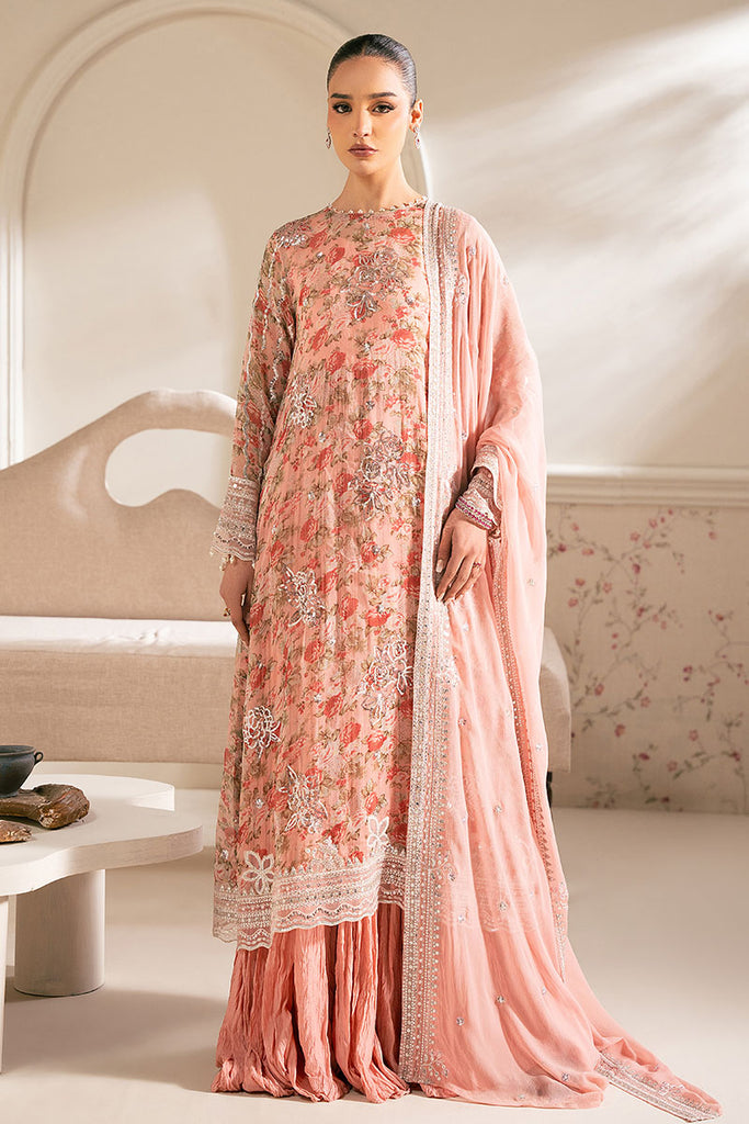 Cross Stitch | Luxe Atelier 25 | CORAL PUNCH -  Cross Stitch Ladies Clothes - Original Designer Dress - House of Maryam