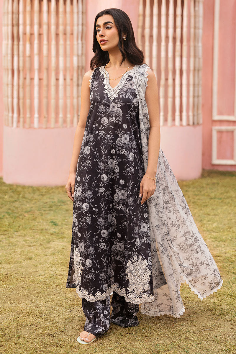 Cross Stitch | Premium Lawn 25 | SOMBER ESCAPE -  Cross Stitch Ladies Clothes - Original Designer Dress - House of Maryam