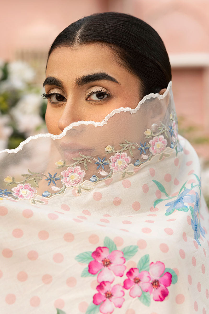 Cross Stitch | Premium Lawn 25 | PASTEL BLOOM -  Cross Stitch Ladies Clothes - Original Designer Dress - House of Maryam