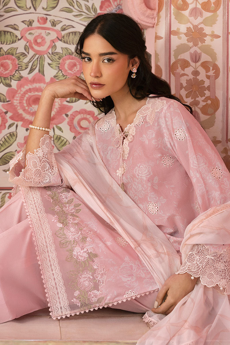 Cross Stitch | Premium Lawn 25 | FLORAL TIE -  Cross Stitch Ladies Clothes -  House of Maryam