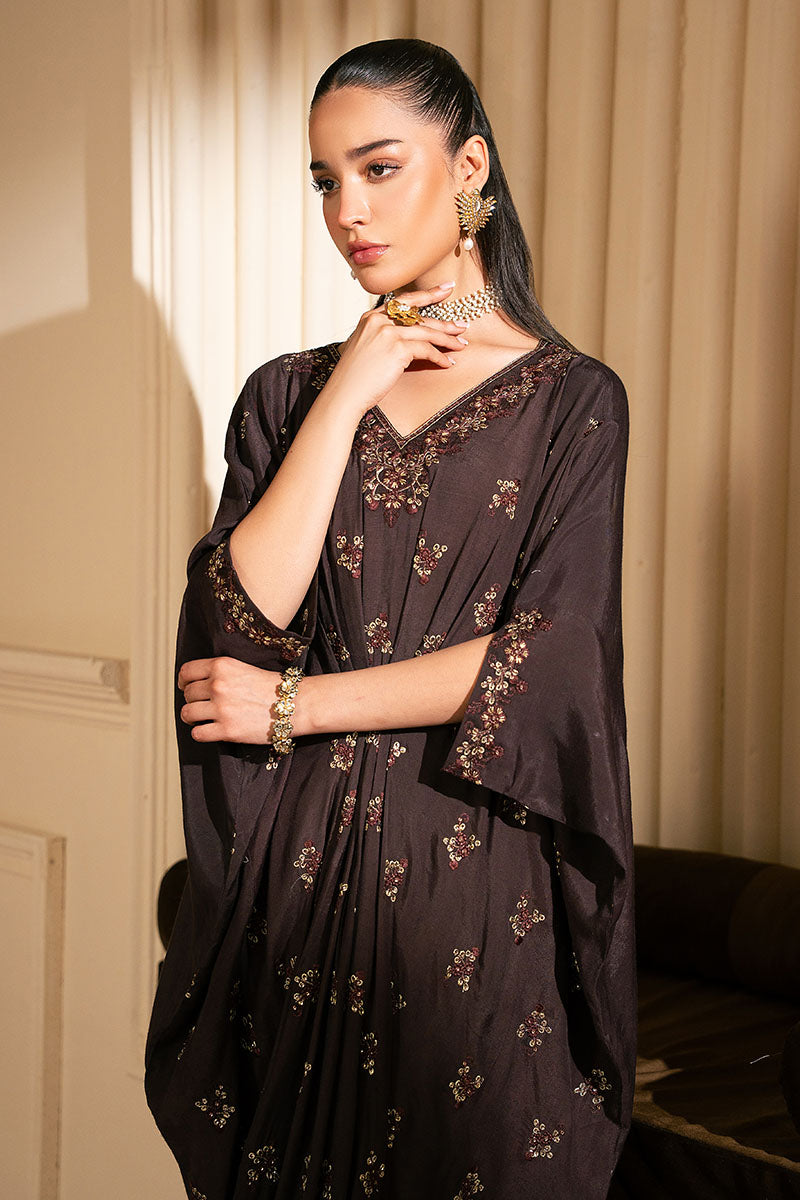 Cross Stitch | Luxury Pret | Mystic Ceder Embroidered Silk Shirt-3