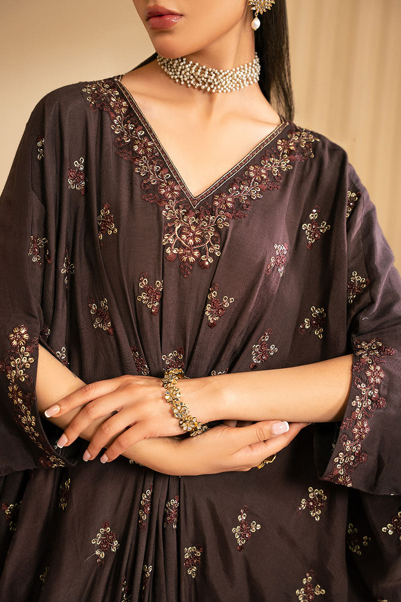 Cross Stitch | Luxury Pret | Mystic Ceder Embroidered Silk Shirt, image 2