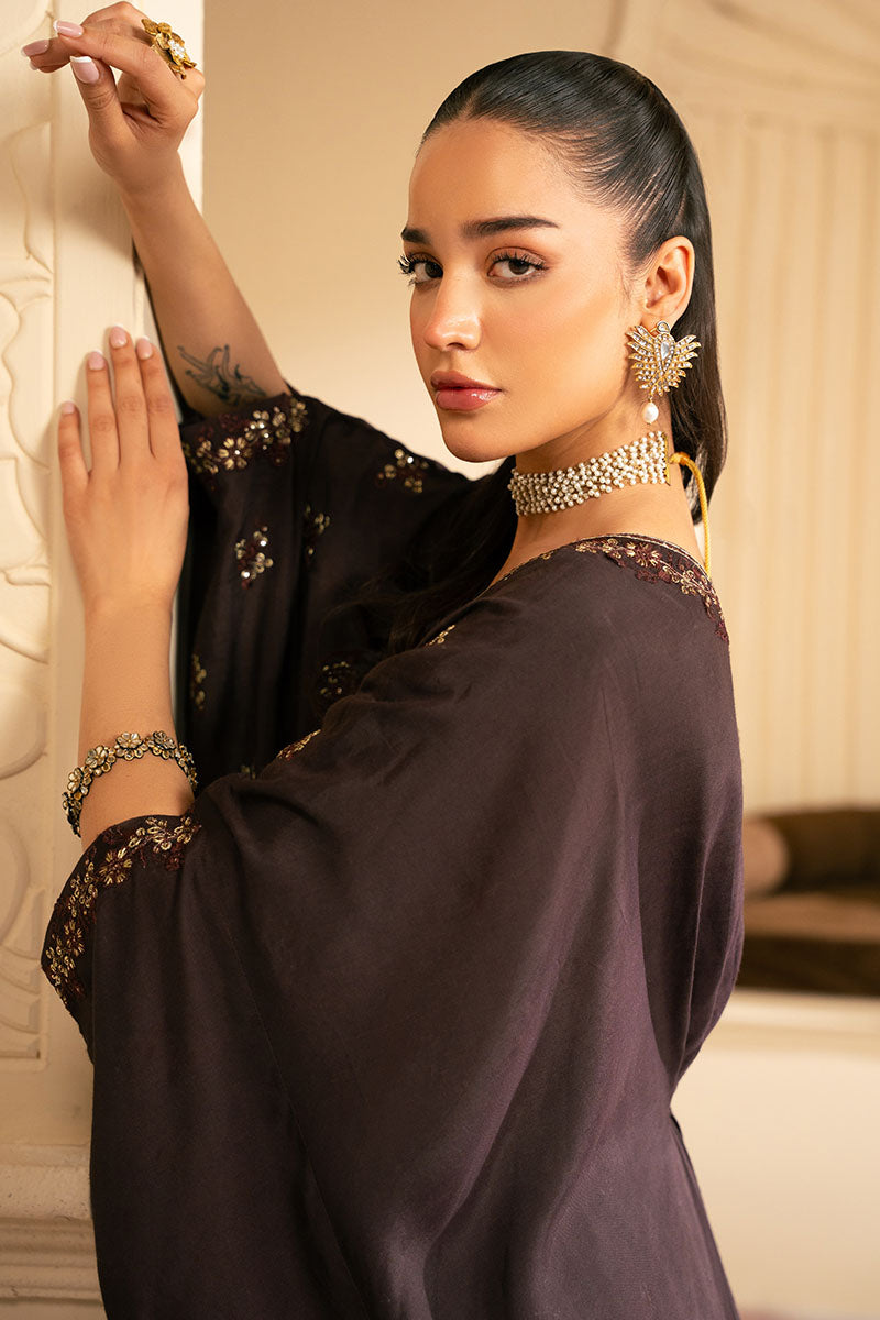 Cross Stitch | Luxury Pret | Mystic Ceder Embroidered Silk Shirt-5