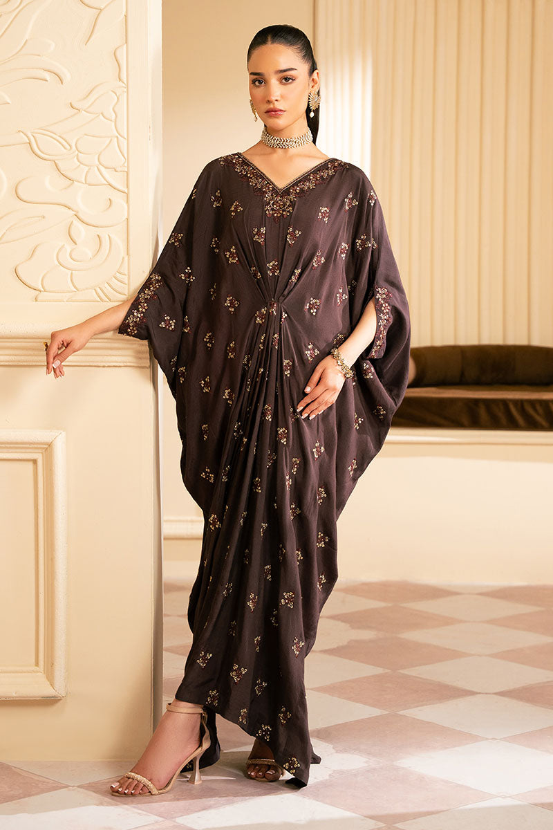 Cross Stitch | Luxury Pret | Mystic Ceder Embroidered Silk Shirt-1