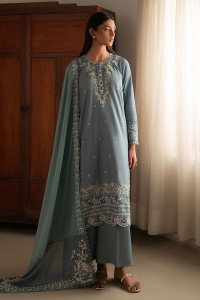Cross Stitch | Mahiri Lawn 25 | MOONLIGHT BLUE -  Cross Stitch Ladies Clothes - Original Designer Dress - House of Maryam
