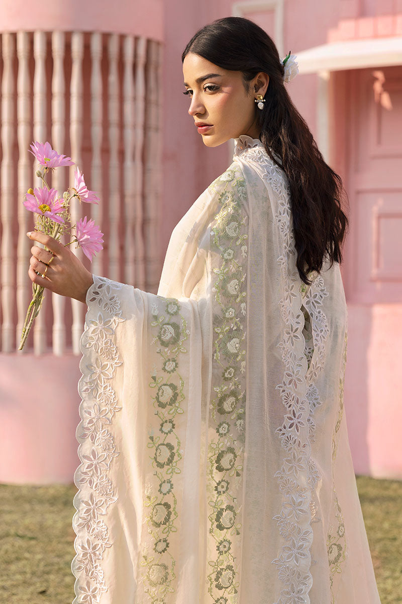 Cross Stitch | Premium Lawn 25 | GREEN TRELLIS -  Cross Stitch Ladies Clothes - Original Designer Dress - House of Maryam