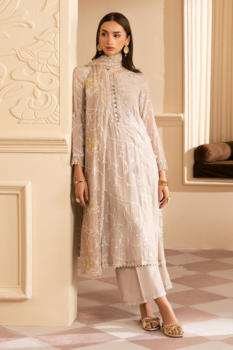Cross Stitch | Luxury Pret | Gold Muse-3PC (Shirt, Trouser & Dupatta)