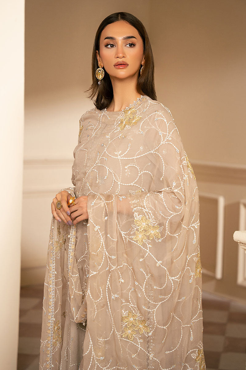 Cross Stitch | Luxury Pret | Gold Muse-3PC (Shirt, Trouser & Dupatta)-2